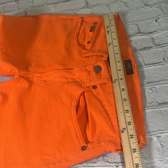Polo Ralph Lauren Varick Slim Straight Jeans Mens 28x30 Orange NEW - Picture 13 of 16